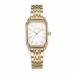 Korting 😍 BURKER ⌚ Watches BURKER Isabell - Rechthoekig Dames Polshorloge - Goud - 28 Mm ⭐