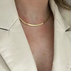 Uitgang 🎁 Marie-Lin Jewelry - Snake Chain Ketting Goud - RVS - 45cm 🥰