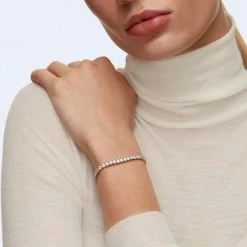 Coupon 😍 Swarovski Tennis Dames Armband Metaal - Goudkleurig 🔥 -Sieraden-horloges Winkel 550x634 1