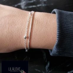 Korting 😉 Armband Dames- Zilver 925- Dubbel Laags- Bolletjes- Trendy- Vrouw- LiLaLove 😀 -Sieraden-horloges Winkel 550x635 4