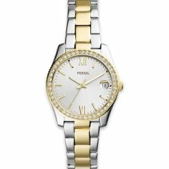 Promo 🔔 Fossil Scarlette Mini ES4319 Dameshorloge 32 Mm - Zilverkleurig 👍