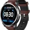 Top 10 🤩 Belesy® Tachy - Smartwatch Heren - Smartwatch Dames - Horloge - Stappenteller - Hart ECG - 1.3 Inch - Kleurenscherm - Donker Bruin - Leer 💯