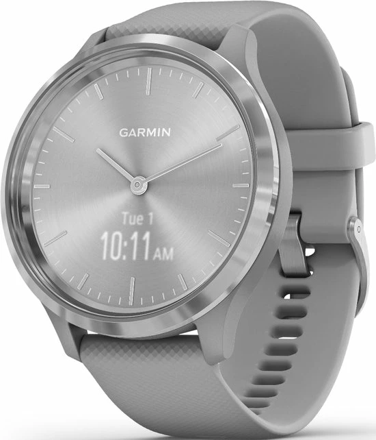 Flash-uitverkoop ⌛ Garmin Vivomove 3 Hybrid Smartwatch - Echte Wijzers - Verborgen Touchscreen - Connected GPS - Silver/Grey ⭐ 3 Flash-uitverkoop ⌛ Garmin Vivomove 3 Hybrid Smartwatch - Echte Wijzers - Verborgen Touchscreen - Connected GPS - Silver/Grey ⭐