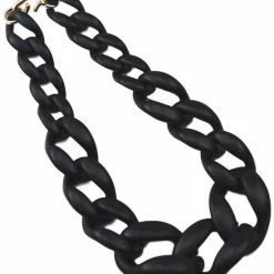 Flash-uitverkoop ๐ Zis - Schakelketting - Dames Ketting - Zwarte Ketting - Opvallende Ketting- Statement Ketting - Grote Schakels - 50 Cm ๐