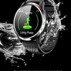 Top 10 🤩 Belesy® Tachy - Smartwatch Heren - Smartwatch Dames - Horloge - Stappenteller - Hart ECG - 1.3 Inch - Kleurenscherm - Donker Bruin - Leer 💯 -Sieraden-horloges Winkel 550x655