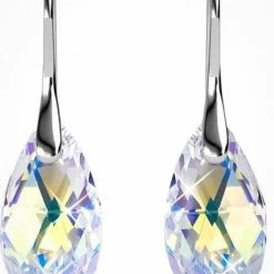 Beste deal 🔔 Shoplace Oorbellen Dames Met Swarovski Kristallen - Druppel - 18K Witgoud Verguld - Oorhangers - Swarovski Oorbellen - Cadeauverpakking - Sinterklaas - Kerst Cadeau 🧨 -Sieraden-horloges Winkel 550x670 1