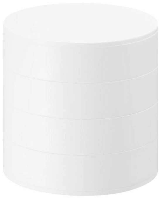 Beste deal 🎁 Yamazaki Sieradendoos Draaibaar Wit - Wit - Decoratief ⭐ 5 Beste deal 🎁 Yamazaki Sieradendoos Draaibaar Wit - Wit - Decoratief ⭐ - Afbeelding 3