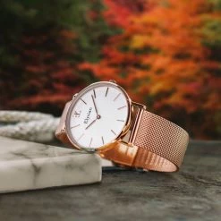 Beste Verkoop 💯 Elysian - Dames Horloge - Rose Goud Mesh - Waterdicht - 36mm 👏 -Sieraden-horloges Winkel 550x688