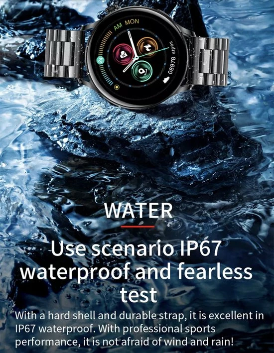 Korting 🔔 Smartwatch Rankos AK37 - Sporthorloge Goud Staal Schakel Bandje - Fitness - Stappenteller - Hartslag - Slaapmonitor - Bluetooth Bellen-Bel/message Herinnering - Camera Bediening-IP67 Waterbestendig - Met APP-Weer Informatie -Stopwatch - Muziek ✨ 15 Korting 🔔 Smartwatch Rankos AK37 - Sporthorloge Goud Staal Schakel Bandje - Fitness - Stappenteller - Hartslag - Slaapmonitor - Bluetooth Bellen-Bel/message Herinnering - Camera Bediening-IP67 Waterbestendig - Met APP-Weer Informatie -Stopwatch - Muziek ✨ - Afbeelding 13