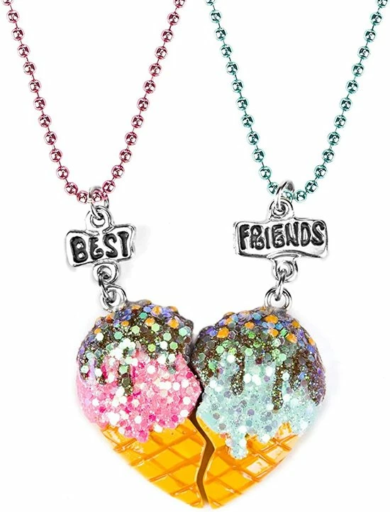 Flash-uitverkoop ๐ Bixorp Friends BFF Ketting Voor 2 Met Ijsjes Roze & Blauw - Gekleurd Koord Vriendschapsketting - Twee Helften Best Friends - Voor Meisjes - Best Friends Ketting Vriendschap Cadeau Voor Twee ๐ 3 Flash-uitverkoop ๐ Bixorp Friends BFF Ketting Voor 2 Met Ijsjes Roze & Blauw - Gekleurd Koord Vriendschapsketting - Twee Helften Best Friends - Voor Meisjes - Best Friends Ketting Vriendschap Cadeau Voor Twee ๐