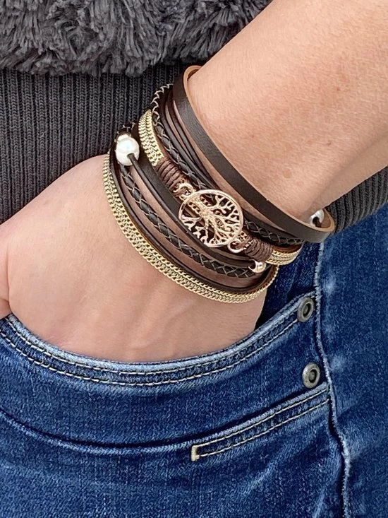 Top 10 ๐ Armband Dames Rosegoud- Leren Wikkelarmband Galeara Design Rosekleurig En Bruin Dames Levensboom 18,5cm - Galeara Design ๐ 5 Top 10 ๐ Armband Dames Rosegoud- Leren Wikkelarmband Galeara Design Rosekleurig En Bruin Dames Levensboom 18,5cm - Galeara Design ๐ - Afbeelding 3