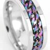 Uitgang 🎉 Ocean Of Motion - Anxiety Ring - Stress Ring - Fidget Ring - Spinner Ring - Fidget Toys - Ring - Ringen - Fles Opener - Bier Opener - Titanium - Ketting - Multicolor - Ringmaat 60/19.00 Mm - Dames - Heren 🥰