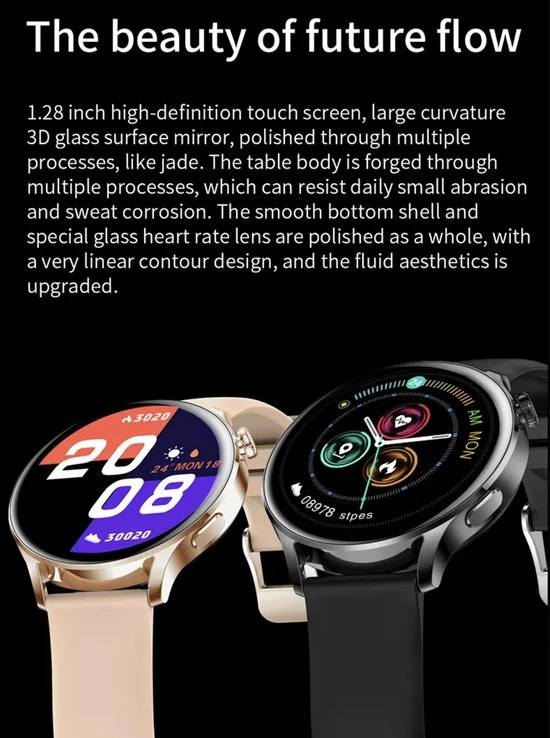 Korting 🔔 Smartwatch Rankos AK37 - Sporthorloge Goud Staal Schakel Bandje - Fitness - Stappenteller - Hartslag - Slaapmonitor - Bluetooth Bellen-Bel/message Herinnering - Camera Bediening-IP67 Waterbestendig - Met APP-Weer Informatie -Stopwatch - Muziek ✨ 18 Korting 🔔 Smartwatch Rankos AK37 - Sporthorloge Goud Staal Schakel Bandje - Fitness - Stappenteller - Hartslag - Slaapmonitor - Bluetooth Bellen-Bel/message Herinnering - Camera Bediening-IP67 Waterbestendig - Met APP-Weer Informatie -Stopwatch - Muziek ✨ - Afbeelding 16