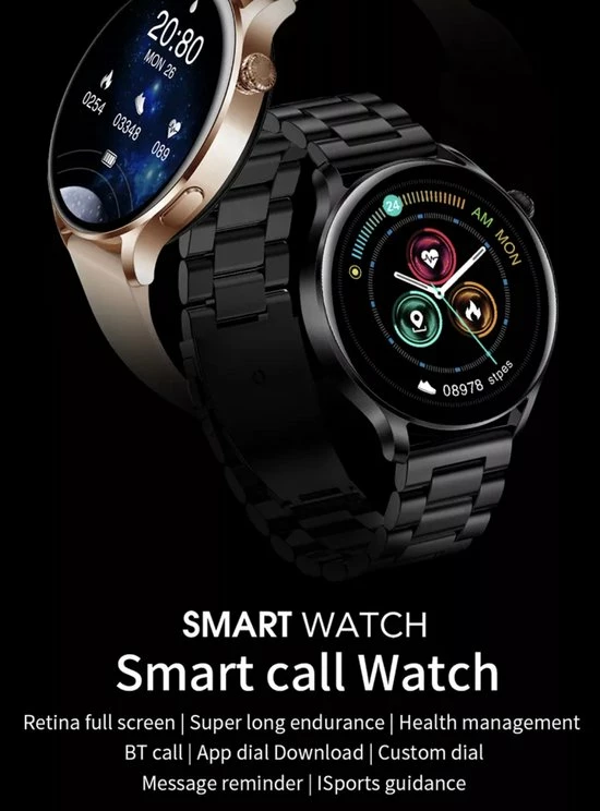 Korting 🔔 Smartwatch Rankos AK37 - Sporthorloge Goud Staal Schakel Bandje - Fitness - Stappenteller - Hartslag - Slaapmonitor - Bluetooth Bellen-Bel/message Herinnering - Camera Bediening-IP67 Waterbestendig - Met APP-Weer Informatie -Stopwatch - Muziek ✨ 20 Korting 🔔 Smartwatch Rankos AK37 - Sporthorloge Goud Staal Schakel Bandje - Fitness - Stappenteller - Hartslag - Slaapmonitor - Bluetooth Bellen-Bel/message Herinnering - Camera Bediening-IP67 Waterbestendig - Met APP-Weer Informatie -Stopwatch - Muziek ✨ - Afbeelding 18