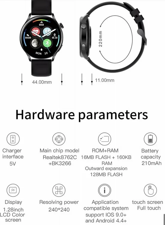 Korting 🔔 Smartwatch Rankos AK37 - Sporthorloge Goud Staal Schakel Bandje - Fitness - Stappenteller - Hartslag - Slaapmonitor - Bluetooth Bellen-Bel/message Herinnering - Camera Bediening-IP67 Waterbestendig - Met APP-Weer Informatie -Stopwatch - Muziek ✨ 17 Korting 🔔 Smartwatch Rankos AK37 - Sporthorloge Goud Staal Schakel Bandje - Fitness - Stappenteller - Hartslag - Slaapmonitor - Bluetooth Bellen-Bel/message Herinnering - Camera Bediening-IP67 Waterbestendig - Met APP-Weer Informatie -Stopwatch - Muziek ✨ - Afbeelding 15