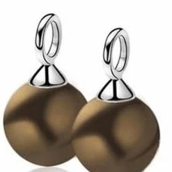 Gloednieuw 💯 ZINZI Zilveren Oorbedels Parel Bruin ZICH266BR. (zonder Oorringen). 🧨 -Sieraden-horloges Winkel 550x761