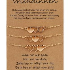 Beste deal 🎉 Bixorp Friends BFF Ketting Voor 3 Met Goudkleurige Hartjes Aan Goudkleurig Metalen Koord - Vriendschapsketting Meisjes - Best Friends Vriendschap Cadeau Voor Drie 😍 -Sieraden-horloges Winkel 550x771 1