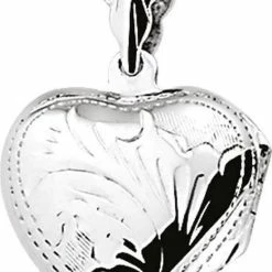 Hete verkoop 🥰 Glams Medaillon Hart Gravure - Zilver 🎉