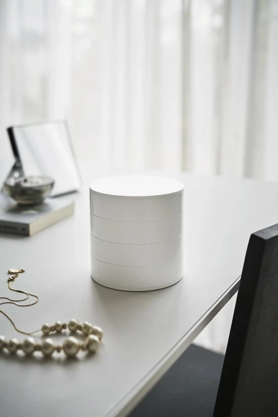 Beste deal 🎁 Yamazaki Sieradendoos Draaibaar Wit - Wit - Decoratief ⭐ 4 Beste deal 🎁 Yamazaki Sieradendoos Draaibaar Wit - Wit - Decoratief ⭐ - Afbeelding 2