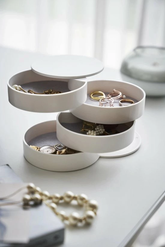 Beste deal 🎁 Yamazaki Sieradendoos Draaibaar Wit - Wit - Decoratief ⭐ 7 Beste deal 🎁 Yamazaki Sieradendoos Draaibaar Wit - Wit - Decoratief ⭐ - Afbeelding 5