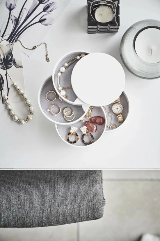 Beste deal 🎁 Yamazaki Sieradendoos Draaibaar Wit - Wit - Decoratief ⭐ 15 Beste deal 🎁 Yamazaki Sieradendoos Draaibaar Wit - Wit - Decoratief ⭐ - Afbeelding 13