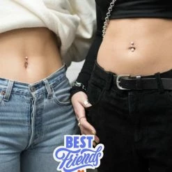 Goedkoop 👍 Piercings Works Navel Piercing Enige Echte Met Helderwit Swarovski (1.6x10mm) 💯 -Sieraden-horloges Winkel 550x831